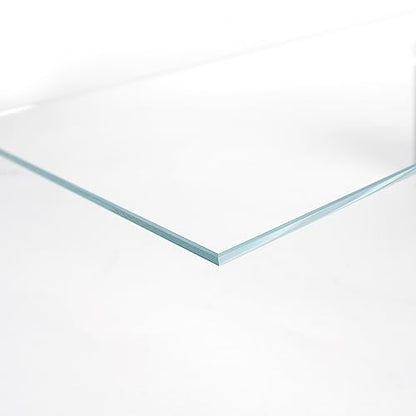 4mm Glass Aquarium Lid 57.6x31cm with Clips Rimless Tank | Reduces evaporation and helps stop fish jumping - size: 576x310mm (1 pc)