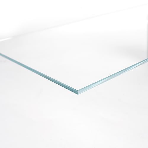 4mm Glass Aquarium Lid with Clips for 60x30cm Rimless Tank | Lid 58x23cm; reduces evaporation and jumping - size: 580x230mm (1 pc)