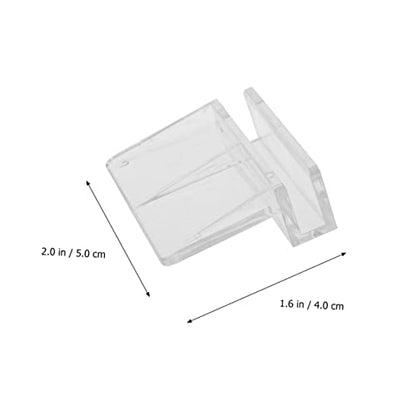 DOITOOL 10pcs Acrylic Aquarium Support Brackets for Glass Fish Tank Covers Practical Fish Tank Cover Holders Clear Rimless Aquarium Clips for Secure Lid Support