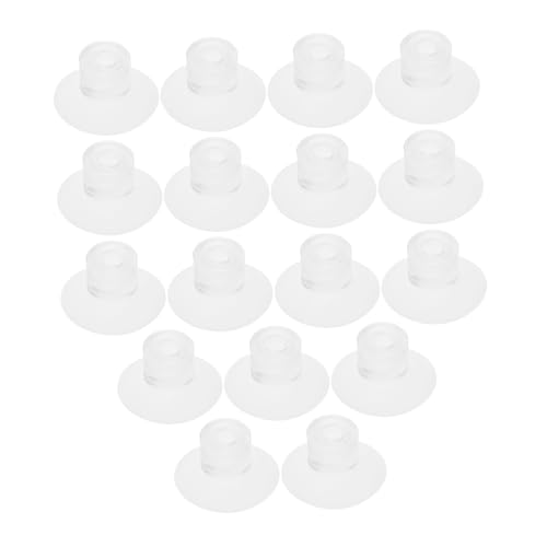 Toddmomy 50pcs Aquarium Feeder Cups Tank Suckers for Secure Feeding and Design for Fish Feeder Transparent Aesthetic for Aquatic Environments - size: 3.00X3.00X1.50CM