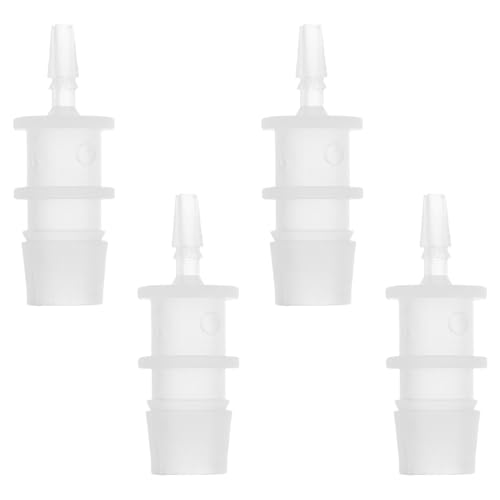 4pcs Plastic Hose Barb Fitting 1/2" to 5/32" Barbed Splicer Mender Joint Adapter Aquarium Clear - size: 1/2"-5/32"