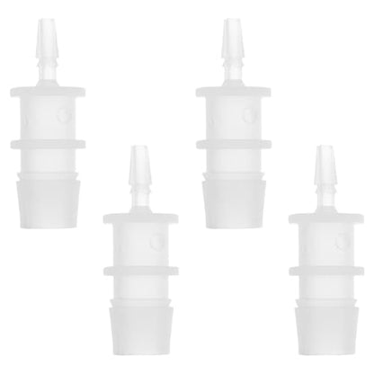 4pcs Plastic Hose Barb Fitting 1/2" to 5/32" Barbed Splicer Mender Joint Adapter Aquarium Clear - size: 1/2"-5/32"