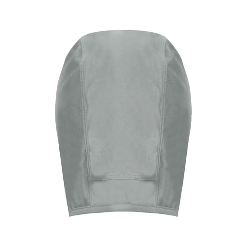 Women Men Full Cover Wrestling Headgear Grappling Hair Cap with Open Ears for Going Out Yoga - color: Grey