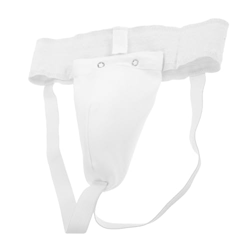 GALPADA Wear-Resistant Breathable Groin Protector Guard for Men Professional Crotch Guard for Boxing Combat Sports and Daily Exercise Comfortable Anti-Friction Design in White