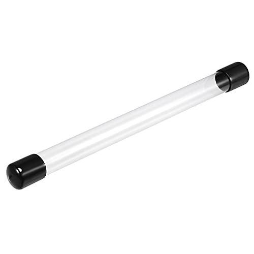MECCANIXITY Clear Storage Tube 18x20mm Small Plastic Round Tubing with Caps Rigid Bottle Container 300mm/12 Inch for Item Stored - size: 18x20x300mm