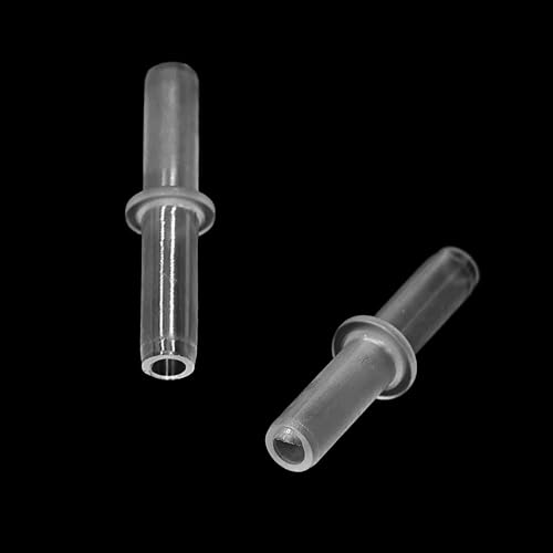 100PCS Aquarium Air Line Connectors, Plastic Valve Fittings, Inline Straight Joints for Fish Tank Pump Tubing - size: Straight