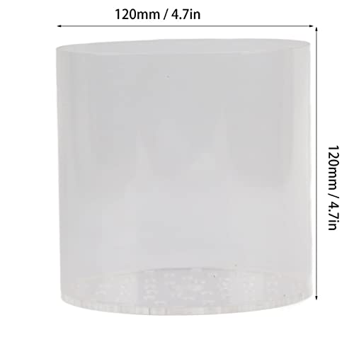 Acrylic Transparent Feeder Cover, Anti Feeding Shrimp Aquarium Accessory, Feeding with Feeding Tube for Fish Tank, Safe Reproduction Cover for Marine Life (120mm) - style: 120mm