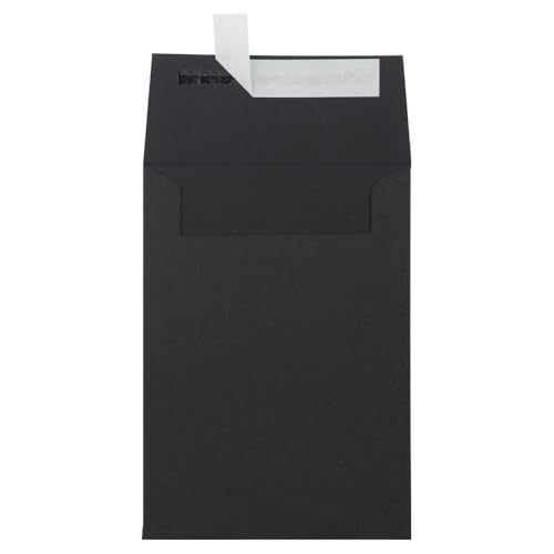 LUXPaper Vertical A7 Invitation Envelopes | 5 1/4" x 7 1/4" | Midnight Black | 80lb. Text | 50 Qty - color: Black
