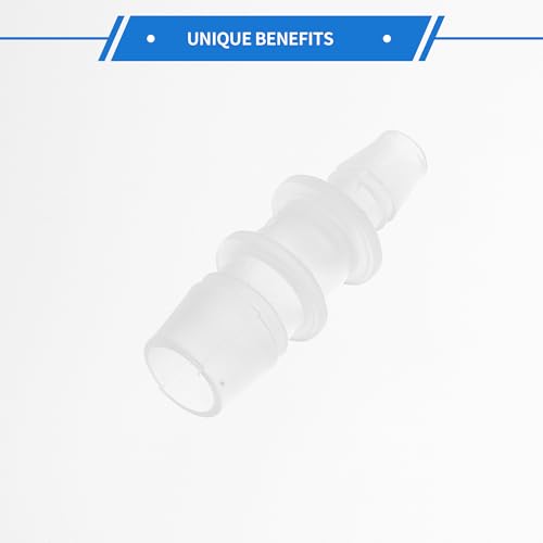 4pcs Plastic Hose Barb Fitting 1/2" to 5/16" Barbed Splicer Mender Joint Adapter Aquarium Clear - size: 1/2"-5/16"
