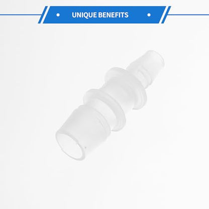 4pcs Plastic Hose Barb Fitting 1/2" to 5/16" Barbed Splicer Mender Joint Adapter Aquarium Clear - size: 1/2"-5/16"