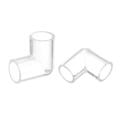 uxcell 5Pcs Clear Elbow Fitting, 16mm/0.63" 2 Way Acrylic Elbow 90 Degree L-Shaped Pipe Fitting Adapter for Connecting Water Pipes