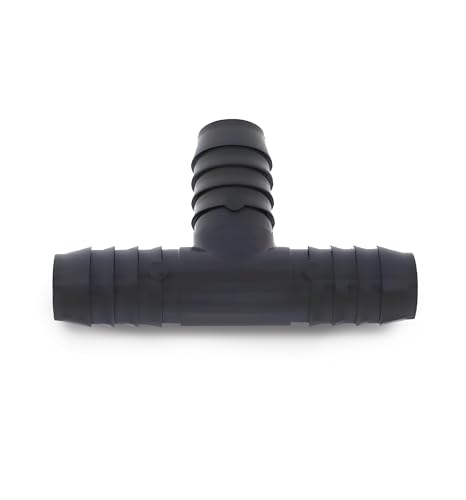 1 PVC Barb Fitting - SCH 40 Barbed Hose Tee for Tubing & Water Line - size: Gray 1 PVC Tee