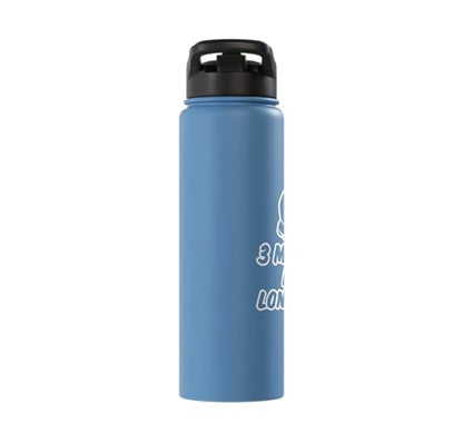 3 Minutes Is A Long Time Boxing Round Timer Training - Stainless Steel Insulated Water Bottle - color: Light Blue