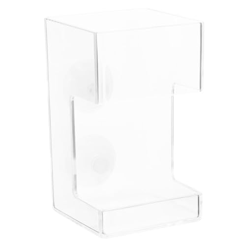 Mikikit Clear Aquarium Fish Feeding Ring with Suction Cup for Fish Tank Accessories Prevents Food Flow Into Filter Suitable for Slow Sinking and Floating Feeds Easy to Install and Maintain
