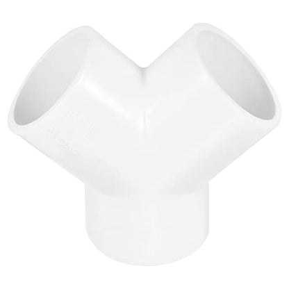 PATIKIL 50mm PVC Pipe Fittings, 1 Pack 3 Way Y Shape Water Tubing Joint Connectors Adapters Union for Garden Irrigation Home Aquarium - size: 50mm