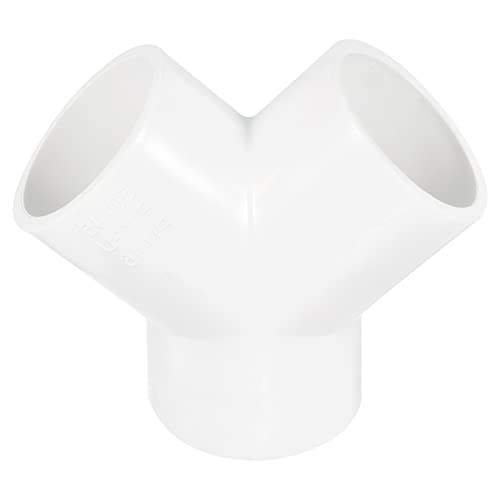PATIKIL 50mm PVC Pipe Fittings, 1 Pack 3 Way Y Shape Water Tubing Joint Connectors Adapters Union for Garden Irrigation Home Aquarium - size: 50mm