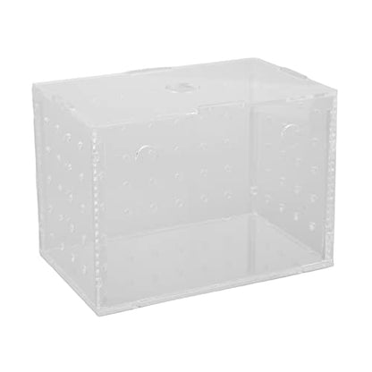 Fish Breeder Box, Aquarium Fish Breeding Box, High Transparency Acrylic Hatchery Incubator with Suction Cups for Baby Fish Shrimp Clownfish Isolation and Rearing (9 * 6 * 7CM) - size: 9*6*7CM