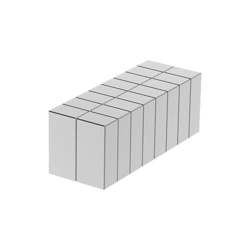 N52-3/4" L x 3/8" W x 1/4" H - 16 Pack, Strong Neodymium Bar Magnets, Powerful Rare Earth Block Magnets, Heavy Duty Industrial Neodymium Strong Block Magnet 0.75 x 0.375 x 0.25 inch