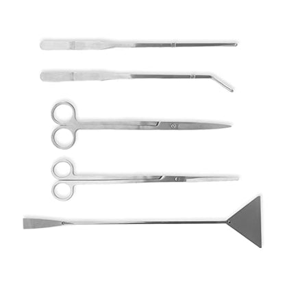 Aquarium Scissors Plant Tools 5 in 1 | Stainless Steel Aquarium Tweezers/Scissors/Spatula | Safe for Water Plants & Fish | 7.1 Inch Practical Tool Set