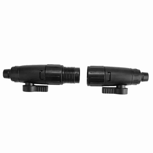 Black ABS Plastic Fish Tank Valve Interface Connector Quick Release Connector Control Hose Valve for Aquarium(12mm/0.5inch) - size: 12mm/0.5inch