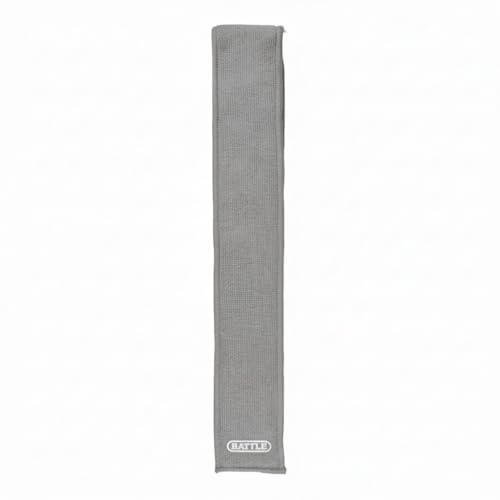 Battle Premium Football Streamer Towel, Grey | Light thin and quick-drying, attaches to your belt with hook-and-loop fastener, ultra-absorbent waffle fabric, stays put - color: Grey