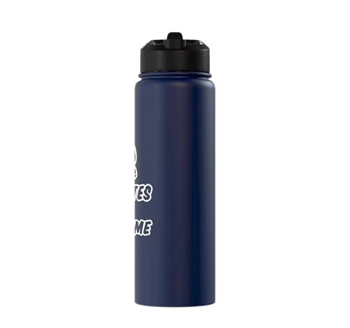 3 Minutes Is A Long Time Boxing Round Timer Training - Stainless Steel Insulated Water Bottle - color: Navy Blue