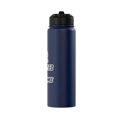 3 Minutes Is A Long Time Boxing Round Timer Training - Stainless Steel Insulated Water Bottle - color: Navy Blue