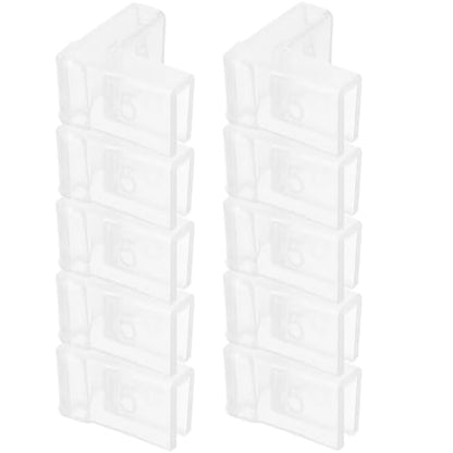 HOMSFOU 10pcs Silicone Corner Guards 90° L-Shaped Furniture Edge Protectors for Aquarium Fish Tank Safety Table Corner Bumpers 5mm Thickness