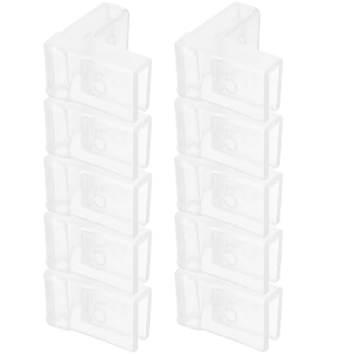 HOMSFOU 10pcs Silicone Corner Guards 90° L-Shaped Furniture Edge Protectors for Aquarium Fish Tank Safety Table Corner Bumpers 5mm Thickness