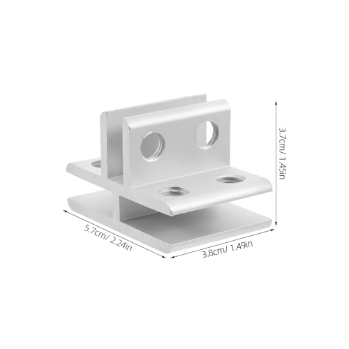 Ciieeo Glass Clamp T-Type Bracket Metallic Holder Clip for 5-8mm Glass Aquarium Fish Tank Shelf Support Terrarium Screen Cover Clamps