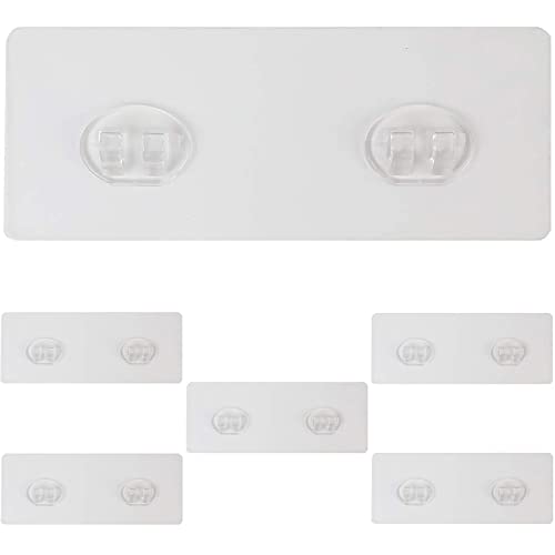 Shower Caddy Adhesive Replacement Stickers Sticker Shelf Basket Strips Suction Hooks Large Strong Hook (Transparent - 6 Packs) - color: Transparent - 6 Packs