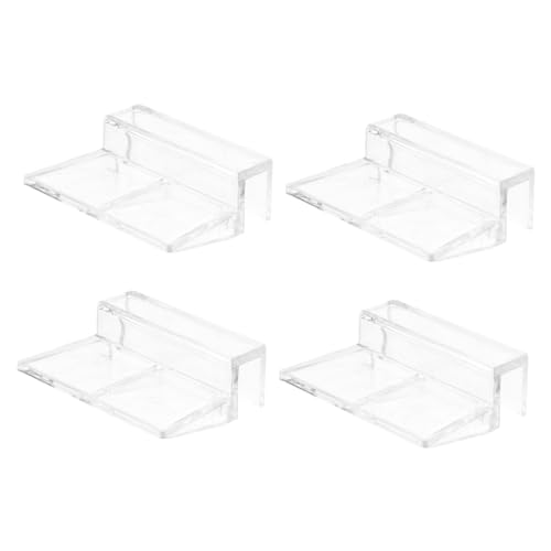 VANZACK Aquarium Plastic Clips Glass Cover 4pcs Strong Support Holders for Tank 8mm Size Easy Installation Compact Design