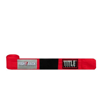 Title Boxing Fight Back Semi-Elastic Hand Wraps: Boxing Wraps, Hand Wraps for Boxing Gloves, Boxing Hand Wraps, Boxing Equipment, Wrist Wraps Boxing - color: Red