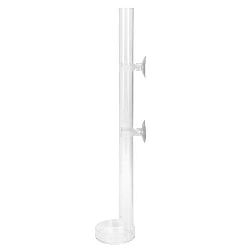 Shrimp Feeding Tube and Dish Set,Acrylic Shrimp Feeder Tube Feeding Dish Bowls for Fish Aquarium Shrimp Fish, with 2 Suction Cups,Fish Feeding Supplies(Tube Length 20cm)