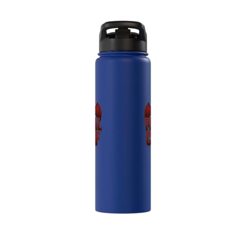 The Tribal Chief Combat Sports Funny Mma Wrestling Stainless Steel Insulated Water Bottle - color: Royal Blue