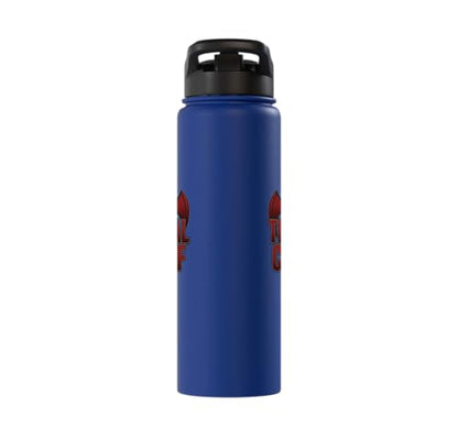The Tribal Chief Combat Sports Funny Mma Wrestling Stainless Steel Insulated Water Bottle - color: Royal Blue