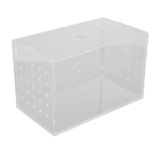 Fish Breeder Box, Aquarium Fish Breeding Box, High Transparency Acrylic Hatchery Incubator Tank with Suction Cups, Isolation Breeding Box for Baby Fishes Shrimp Clownfish, Easy to (14 * 8 * 9CM) - size: 14*8*9CM