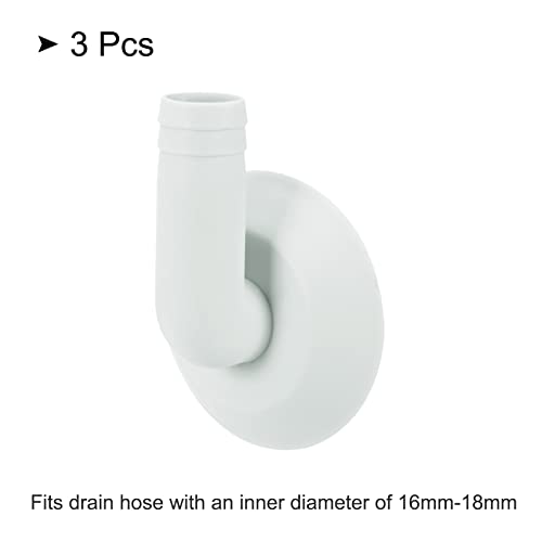 MECCANIXITY Air Conditioner Drain Hose Connector 25mm Tube Elbow Fitting Replacement Part Accessories for Mini-Split Window AC, Grey Pack of 3