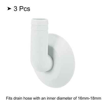 MECCANIXITY Air Conditioner Drain Hose Connector 25mm Tube Elbow Fitting Replacement Part Accessories for Mini-Split Window AC, Grey Pack of 3