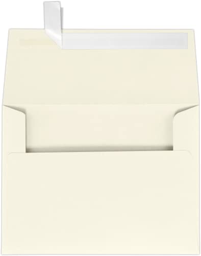 LUXPaper A7 Invitation Envelopes | Peel & Press | 5 1/4" x 7 1/4" | Natural Linen | 80lb. Text | 500 Qty - color: Natural Linen, size: 500 Qty.