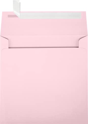 LUXPaper Square Invitation Envelopes | Peel & Press | 5 1/4" x 5 1/4" | Candy Pink | 80lb. Text | 50 Qty - color: Candy Pink, size: 5 1/4 x 5 1/4 inches
