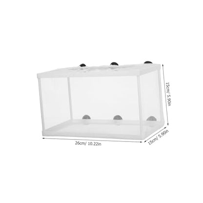 Kisangel Fish Net Hatchery Incubator with Suction Cup Large Fry Isolation Box for Aquarium Mesh Construction for Fish Breeding and Protection