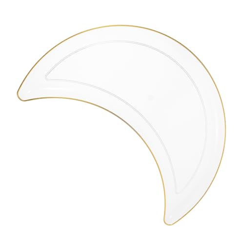 Moon-shaped Plastic Serving Tray for Ramadan Celebrations Reusable Fruit and Dessert Platter Easy to Clean and Maintain for Eid Parties and Gatherings