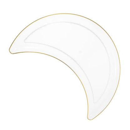 Moon-shaped Plastic Serving Tray for Ramadan Celebrations Reusable Fruit and Dessert Platter Easy to Clean and Maintain for Eid Parties and Gatherings