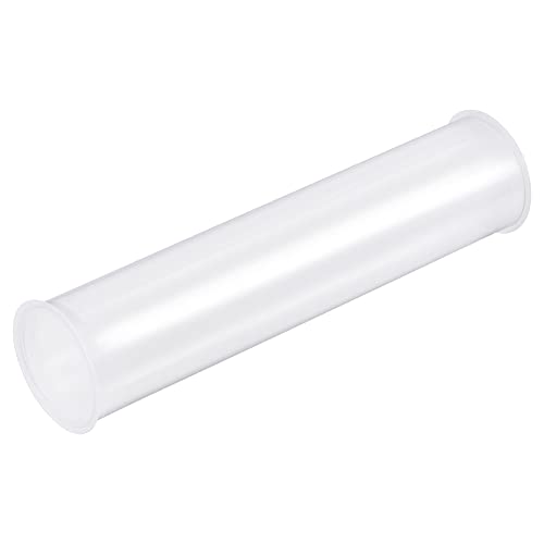 MECCANIXITY Clear Storage Tube Small Plastic Round Tubing with Caps Rigid Bottle Container 41.6x43x200mm/8 Inch Diameter for Item Stored - size: 41.6x43x200mm