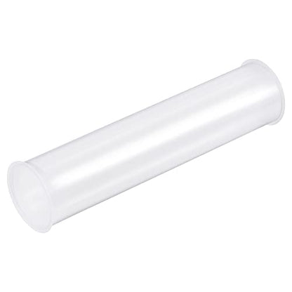MECCANIXITY Clear Storage Tube Small Plastic Round Tubing with Caps Rigid Bottle Container 41.6x43x200mm/8 Inch Diameter for Item Stored - size: 41.6x43x200mm