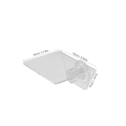 Kichvoe Aquarium Floating Shelf: Fish Tank Acrylic Ledge Plants Holder with Suction Cup - 4x3.2x2in Transparent Ledge for Aquarium Coral Aquatic Plants Moss - size: 10.00X8.00X5.00CM