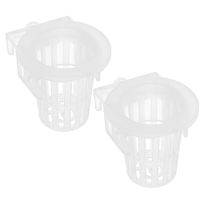 2Pcs Hanging Aquarium Plant Holder Acrylic Aquatic Plant Pots for Freshwater Fish Tank for Live Aquatic Plants Durable and Lightweight Design