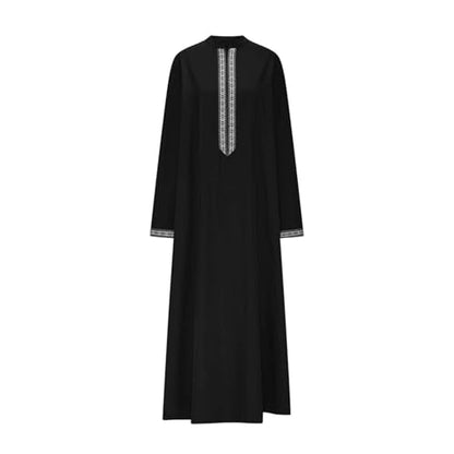 Mens Kaftan Thobe Side Split Long Sleeve Zipped Caftan Cotton Linen Hoodie Muslim Gown Casual Arabic Robe Kurta Tops - color: 08black, size: Medium
