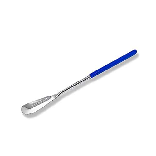 Stainless Steel Micro Lab Flat Spoon Spatula Sampler with Vinyl Handle 6″ (15.24 cm)